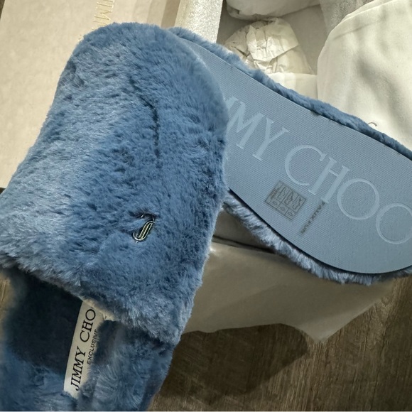 New in box Jimmy Choo Faux Fur Aliette Slippers - Picture 2 of 11